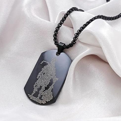 Hanuman Chalisa Locket Pendant with Chain for Men