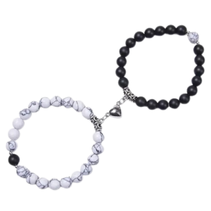 Couple Bracelets for Girls Boys Black & White