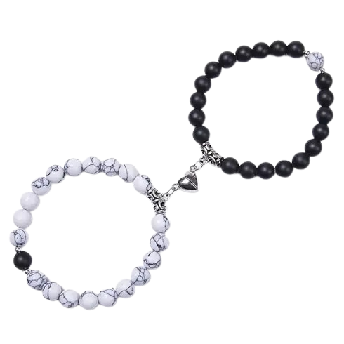 Couple Bracelets for Girls Boys Black & White