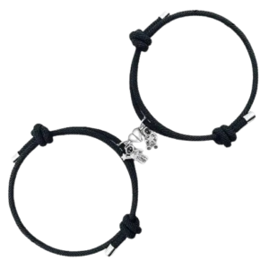 Love Couple Bracelets for Girls Boys Black