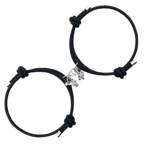 Love Couple Bracelets for Girls Boys Black