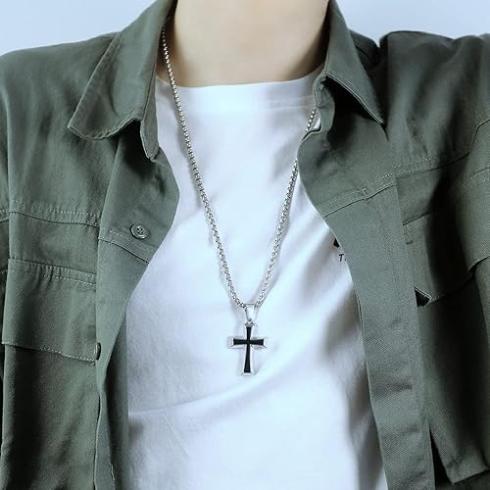 Cross Pendant Locket for Men
