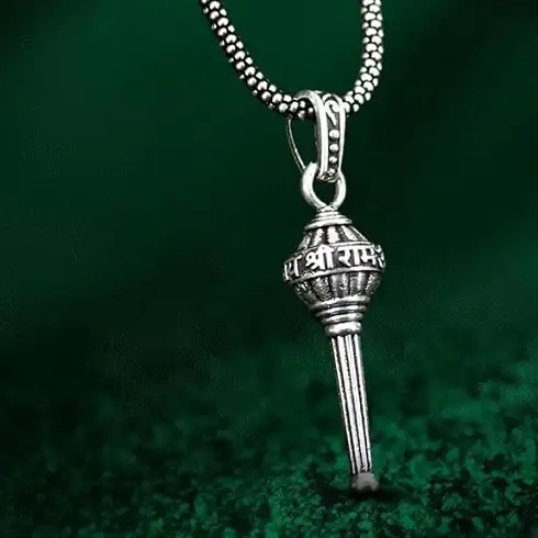 Lord Hanuman Gada Pendant Necklace for Men