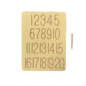 Number 1-20 Wooden Tracing Board for Kids