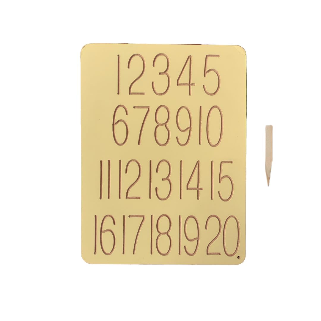 Number 1-20 Wooden Tracing Board for Kids