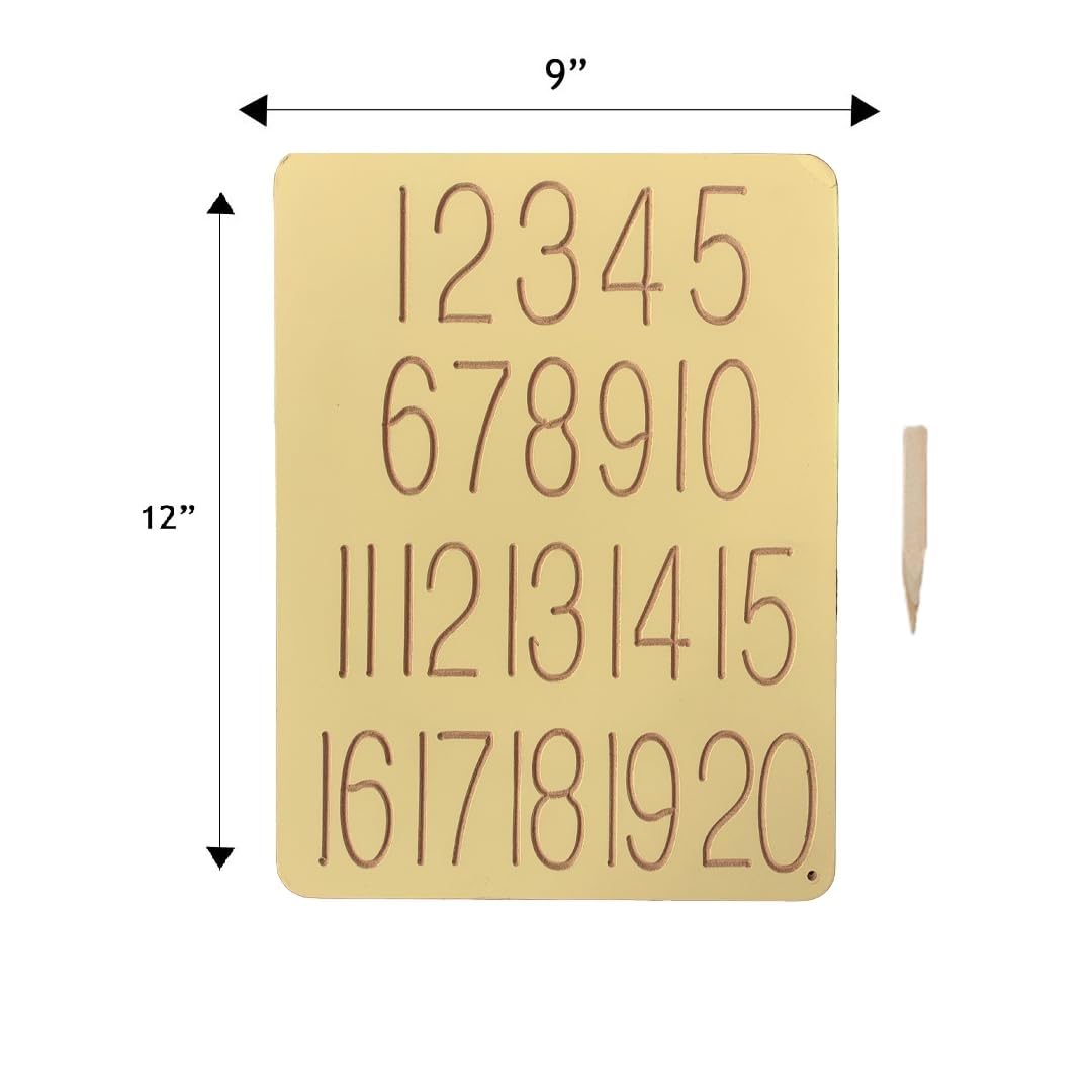 Number 1-20 Wooden Tracing Board for Kids
