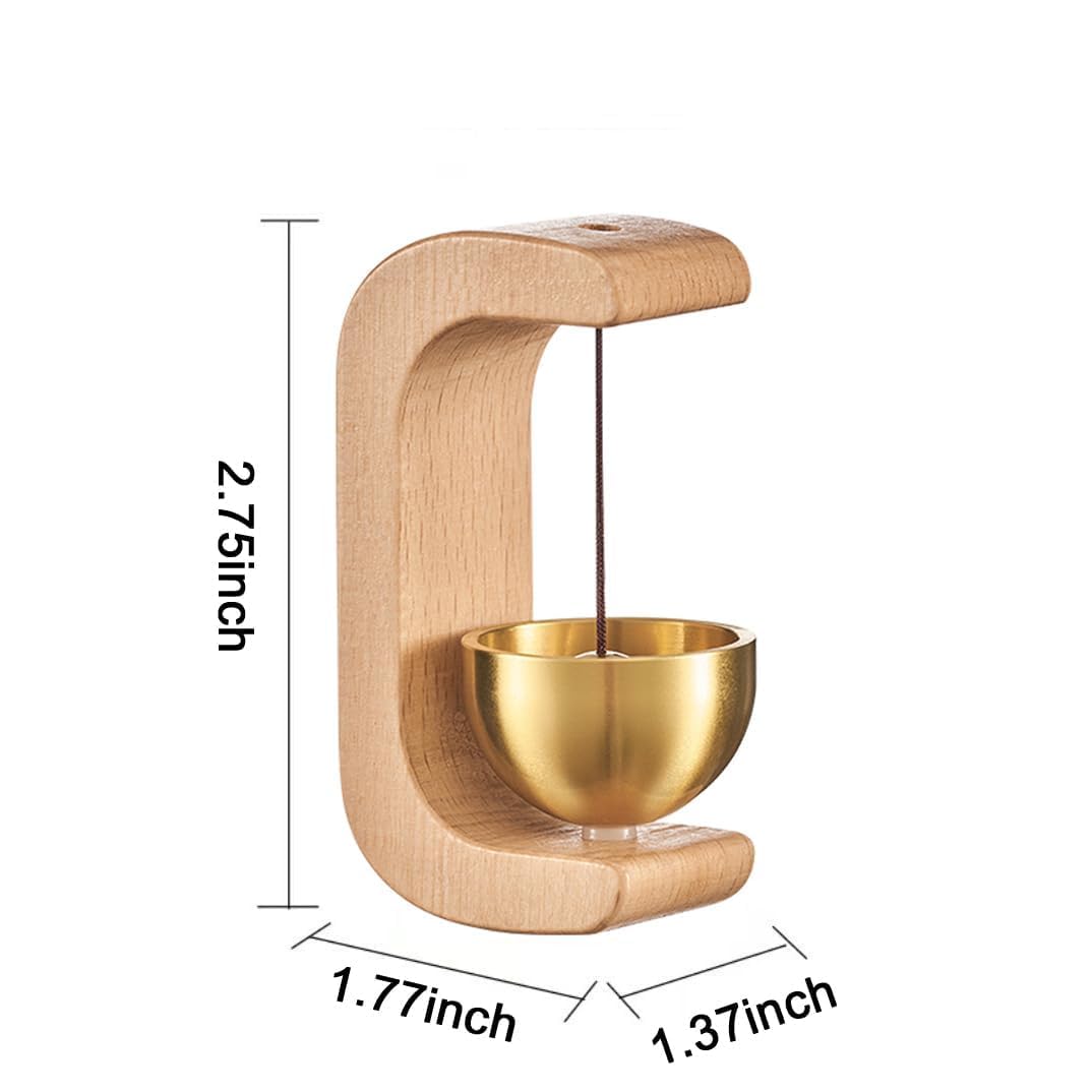 Wooden Door Chime with Brass Bell for Home