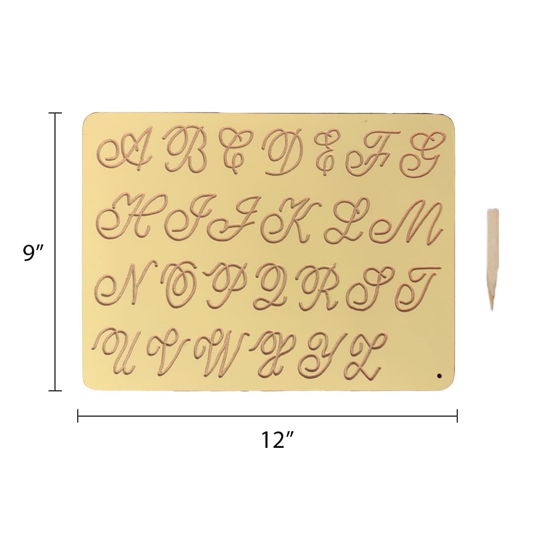 Capital Cursive ABC Wooden Tracing Board for Kids