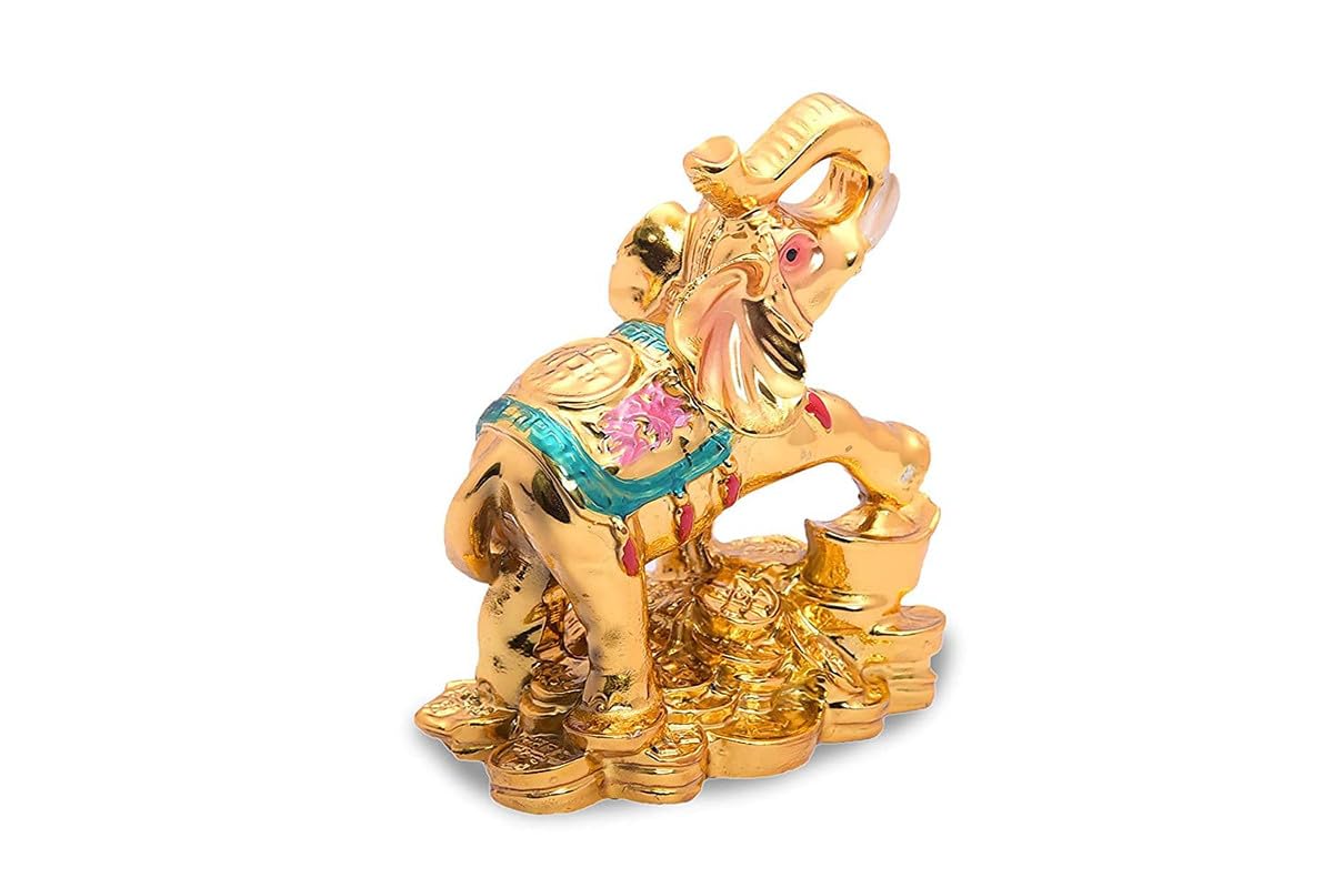 Standing Elephant Figurine for Money and Good Luck